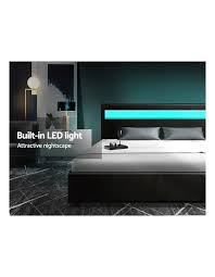 Artiss Led Bed Frame Queen Size Gas