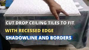 how to cut a drop ceiling tiles custom