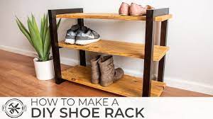how to make a diy shoe rack with a