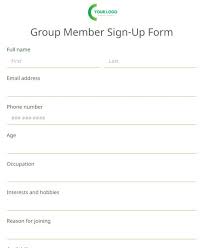 free signup form templates 123formbuilder