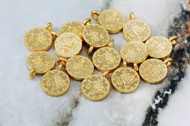 10mm gold old coin pendants gpy 463