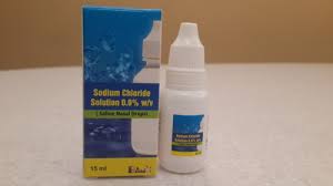 Saline nasal drops are salt and water solution that can be dropped in nose to relieve congestion.helps reduce nasal swelling. Saline Nasal Drops 0 9 W V Packaging Size 15ml Id 16192180048