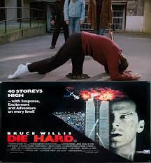 In Scary Movie 4 (2006), Charlie Sheen's character fell off a building and  died after overdosing on viagra. This is a reference to Die Hard (1988). :  r/shittymoviedetails