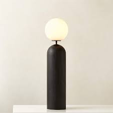 Ori Globe Table Lamp With Black Wood