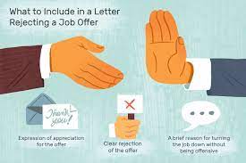 how to decline a job offer with exles