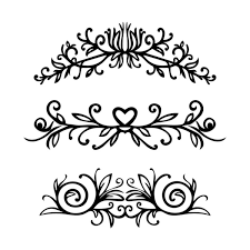 heart filigree frame vector images