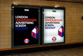 This poster mockup will help you to create a realistic presentation of your poster designs for branding. London Underground Billboard Mockup Free Premium Vector Download