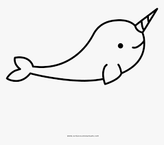 Narwhals usually have coloring of white on their underbellies with darker colors on the top half of their bodies, but with these free narwhal coloring pages for kids you can make these cute narwhals any color you like, and we'll look forward to seeing some colorful narwhals! Cute Narwhal Coloring Pages Hd Png Download Transparent Png Image Pngitem