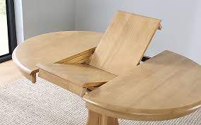 hudson round oak extending dining table