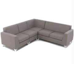 leather modern l shape grey office sofa