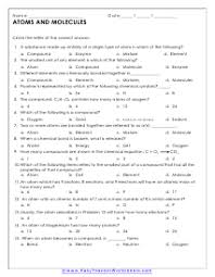 atomic structure worksheets