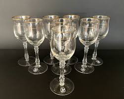 Vintage Crystal Wine Glasses By Gallo