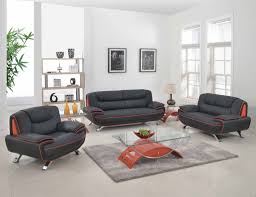 amalfi black with red orange leather