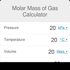 molar m of gas calculator