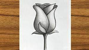 how to draw a beautiful rose very