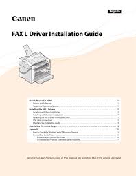 Canon printer software download, scanner drivers, fax driver & utilities. Canon I Sensys Fax L170 I Sensys Fax L150 User Manual Manualzz