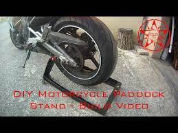diy paddock stand build video you