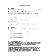 7 Lawn Service Contract Templates Free Word Pdf