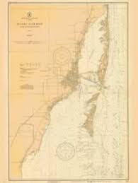 Details About Historical Nautical Chart 583 2 1927 Fl Miami Harbor And Approaches Year 1927