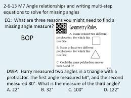 Missing Angles Powerpoint Presentation