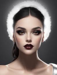glamorous woman with a dramatic makeup