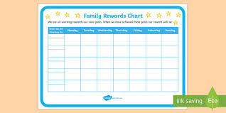 Family Rewards Chart Display Poster Young People