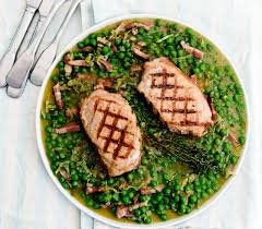 how to cook pork loin steak with peas a