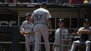 Seattle mariners pitcher hector santiago was ejected in the fifth inning of sunday's doubleheader opener against the chicago white sox after umpires inspected his glove. Cm8qlnlz3hftum
