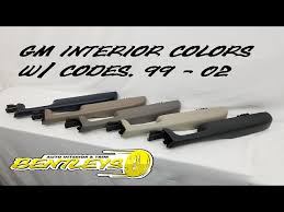 2002 gm interior colors rpo trim code