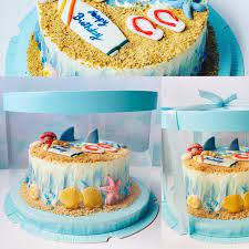 Beach Birthday Cake Box gambar png