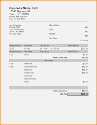 Blank Paycheck Stubs Pay Template Excel Stub Adp Check Pdf Cashier