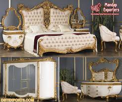 Adjustable bases and foundations are part of royal furniture's bedroom collection as well. Royal Gold Finish Bedroom Furniture Set Mandap Exporters