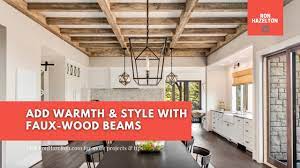 how to install faux wood beams you