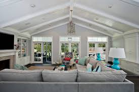 This type of ceiling often gives homes a. Vaulted Ceiling Lighting Houzz