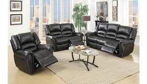 darco black leather recliner sofa