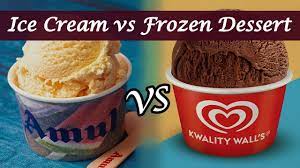 ice cream vs frozen dessert