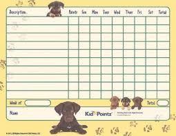 Kids Behavior Chart Puppies Theme Child Behavior Chart