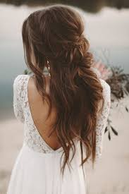 Simple & romantic hairstyle for medium length hair. 16 Effortless Boho Wedding Hairstyles To Fall In Love With