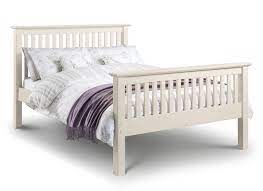 stone white finish solid pine wooden bed