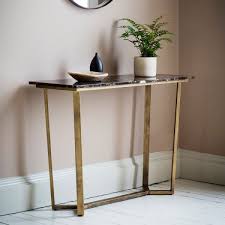 Imperial Brown Marble Console Table