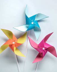 diy paper windmill craft for kids