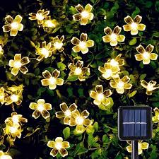 Solar Flower String Lights Outdoor