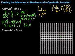 maximum of a quadratic function