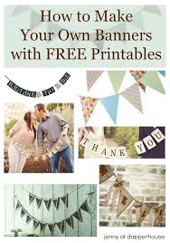 own banners with free printables