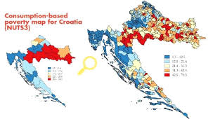 Map of croatia, satellite view. Croatia Poverty Maps A Policy Tool To Combat Poverty And Social Exclusion