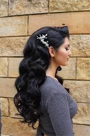 This is one hairstyle where bigger is definitely better but styling one side behind the ear helps to keep the. Big Waves Wedding Hair Black Hair On Stylevore