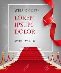 Welcome To Lettering With Red Carpet Entrance Party Invitation