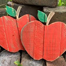 wood apple pallet apple teacher