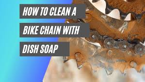 clean bike chain with dish soap