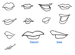drawing cartoon lips lesson with exles